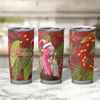 Australia Christmas Indigenous Tumbler Cup Galah Bird on Eucalyptus