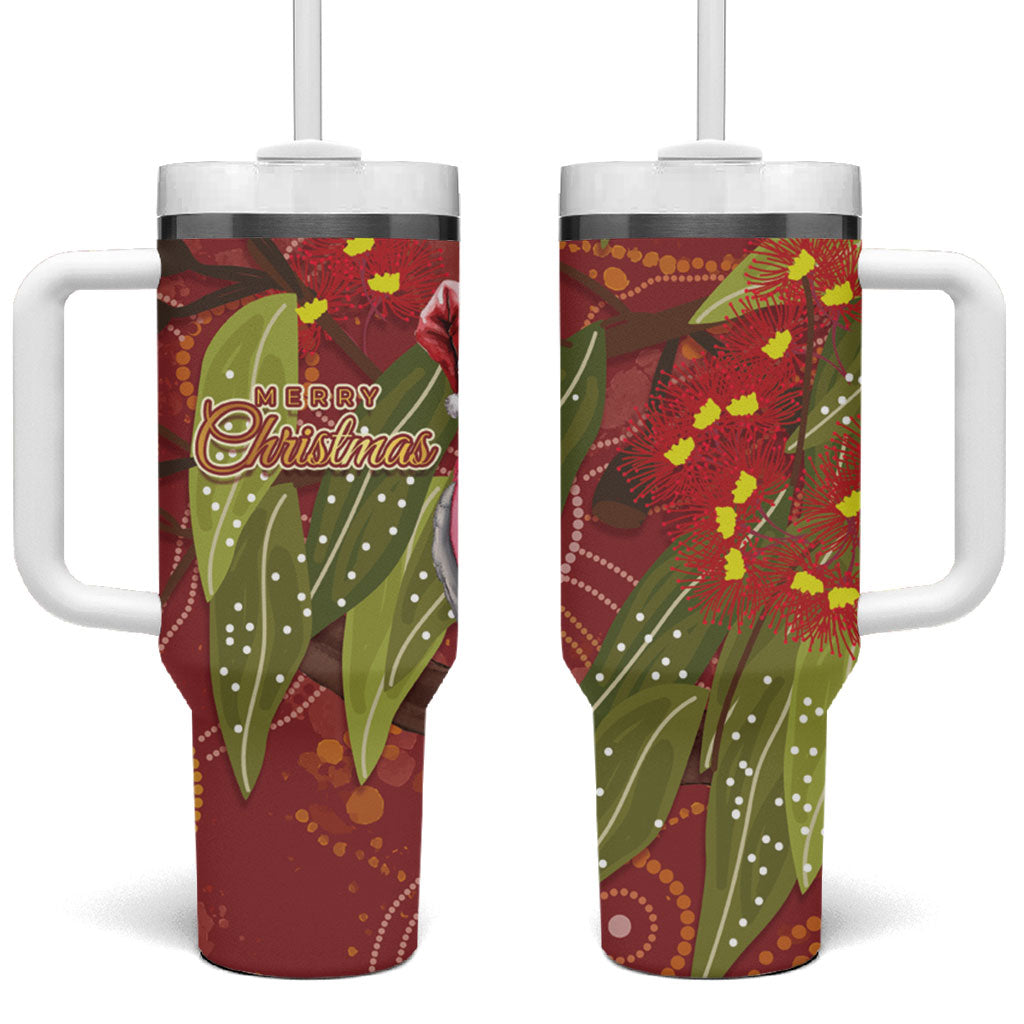 Australia Christmas Indigenous Tumbler With Handle Galah Bird on Eucalyptus