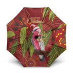 Australia Christmas Indigenous Umbrella Galah Bird on Eucalyptus