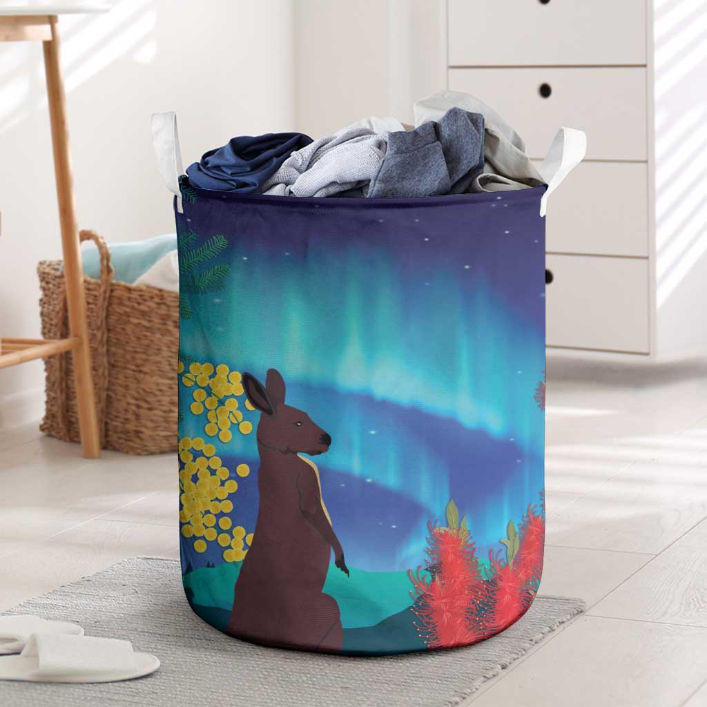 Australia Northern Lights Scenery Laundry Basket