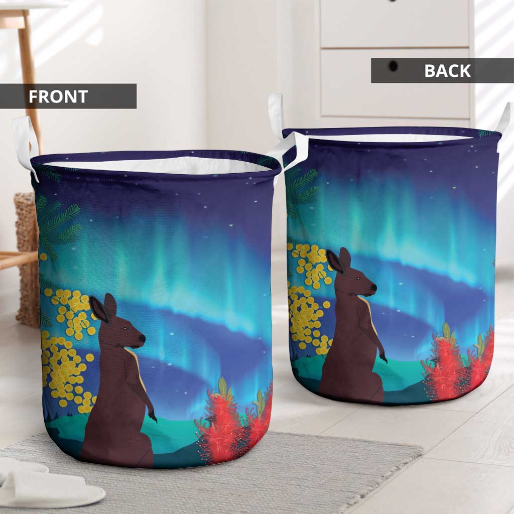 Australia Northern Lights Scenery Laundry Basket