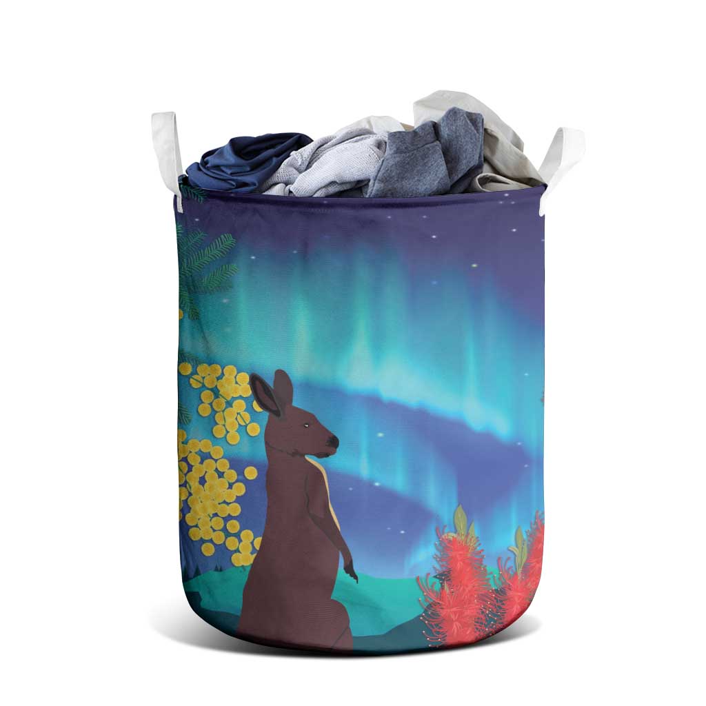 Australia Northern Lights Scenery Laundry Basket