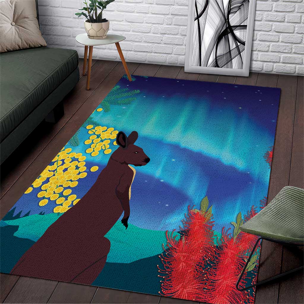 Australia Northern Lights Scenery Area Rug
