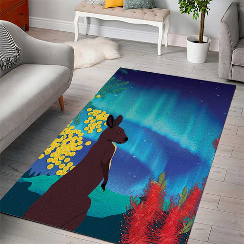Australia Northern Lights Scenery Area Rug