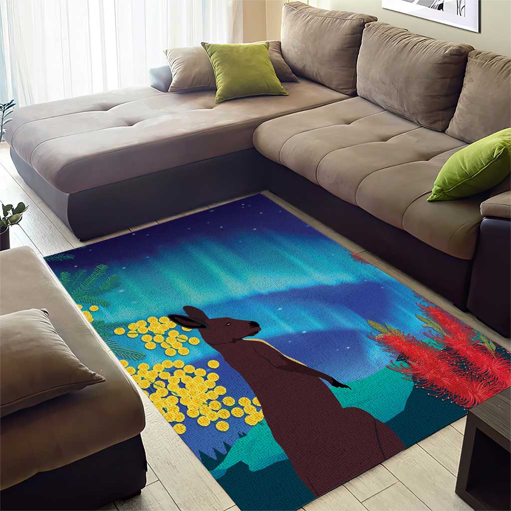 Australia Northern Lights Scenery Area Rug