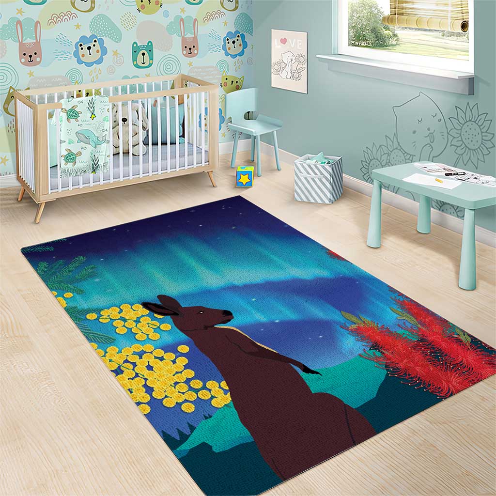 Australia Northern Lights Scenery Area Rug
