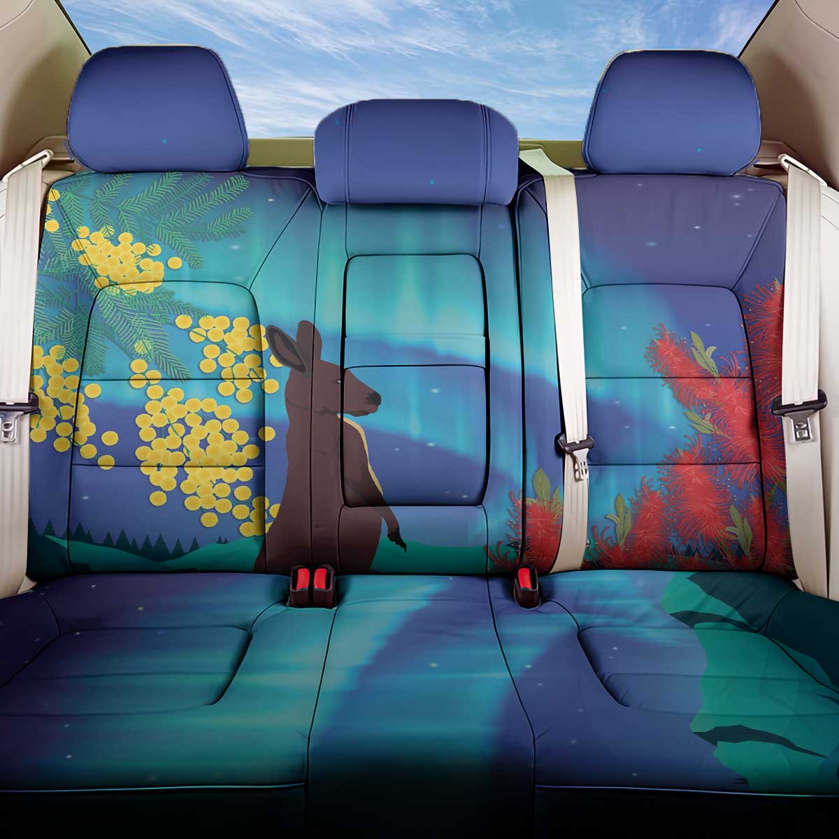 Australia Northern Lights Scenery Back Car Seat Cover