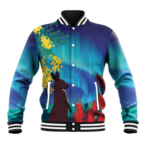 Australia Northern Lights Scenery Baseball Jacket