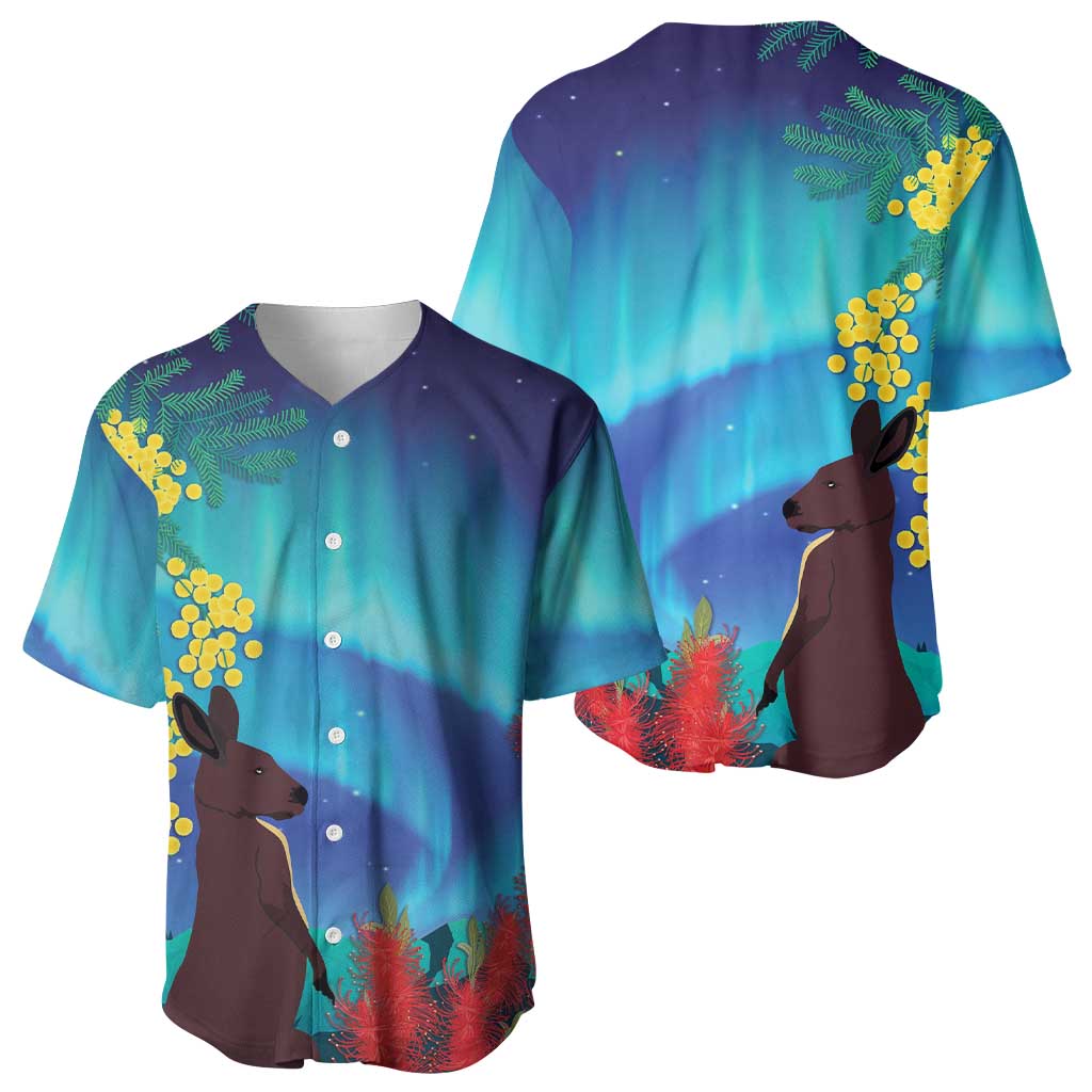 Australia Northern Lights Scenery Baseball Jersey