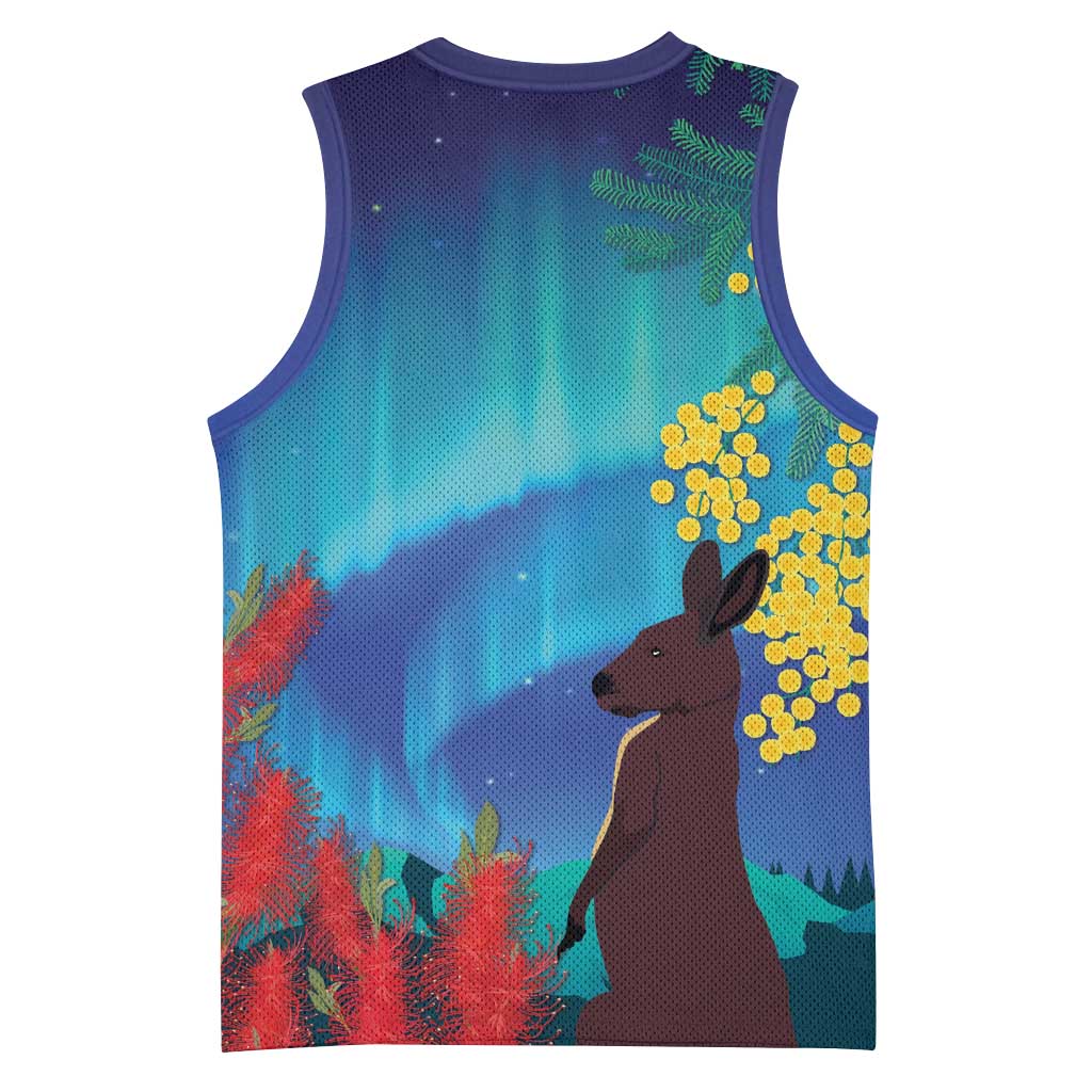 Australia Northern Lights Scenery Basketball Jersey