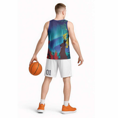 Australia Northern Lights Scenery Basketball Jersey