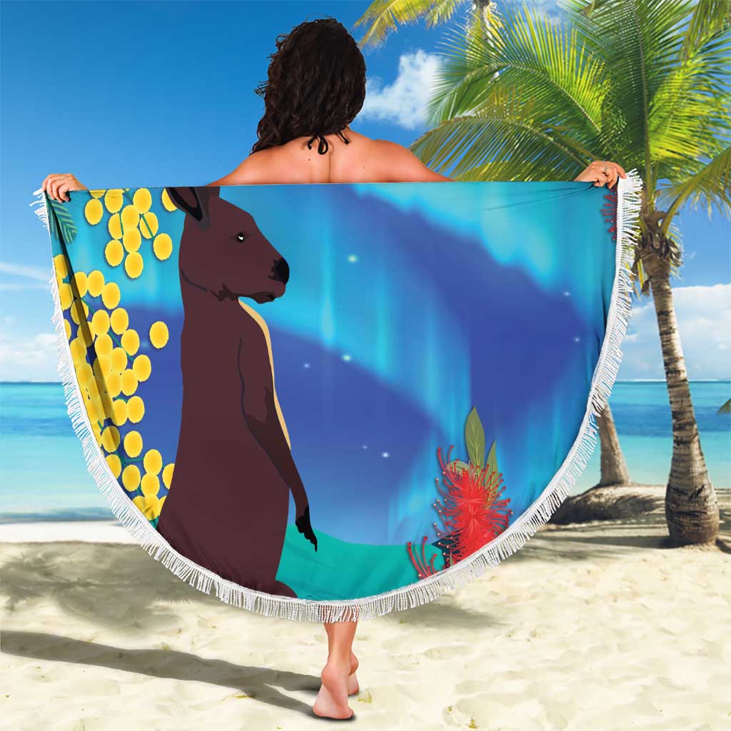 Australia Northern Lights Scenery Beach Blanket