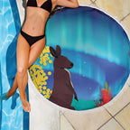 Australia Northern Lights Scenery Beach Blanket