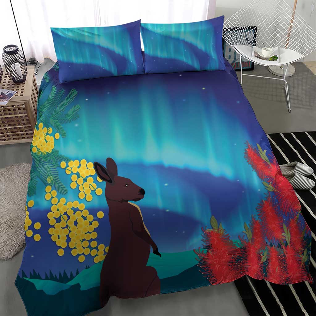 Australia Northern Lights Scenery Bedding Set