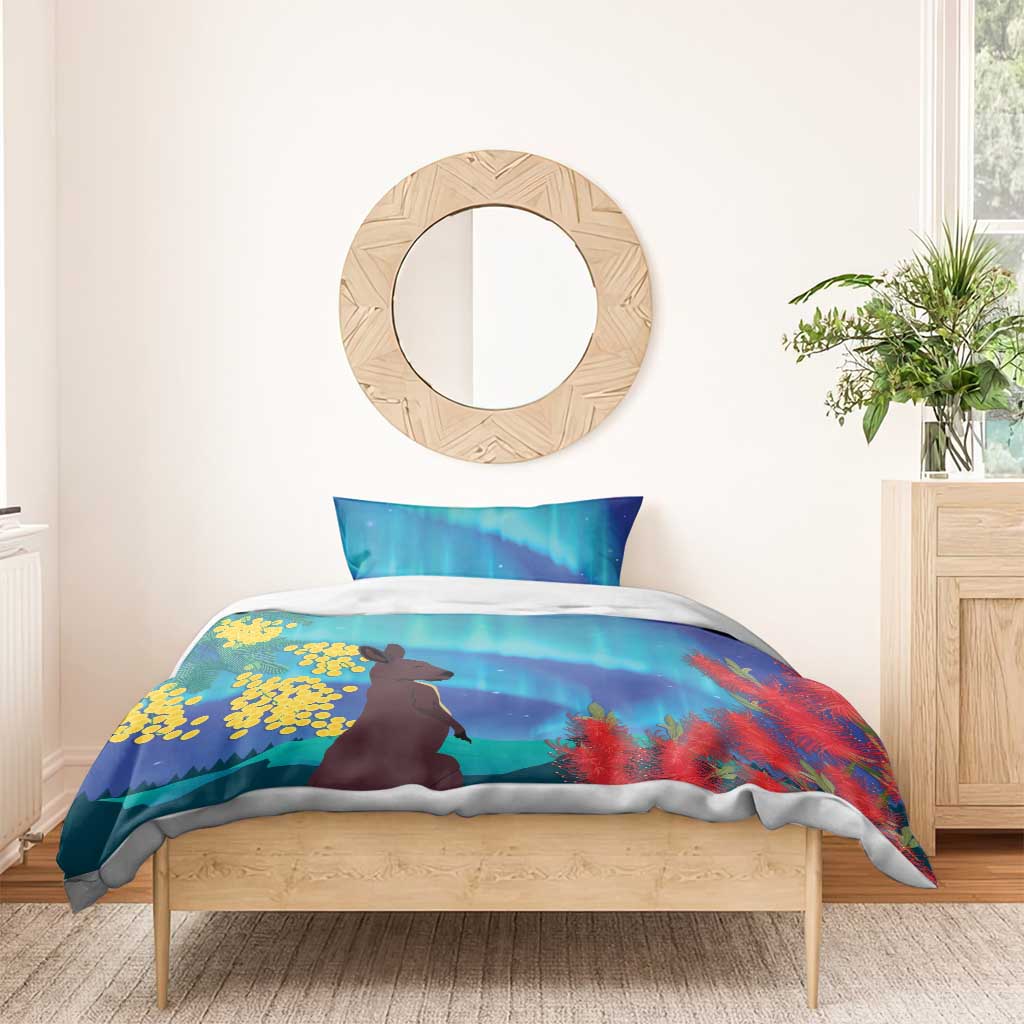 Australia Northern Lights Scenery Bedding Set