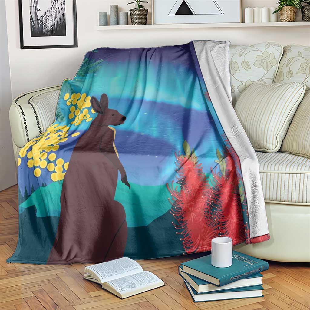 Australia Northern Lights Scenery Blanket
