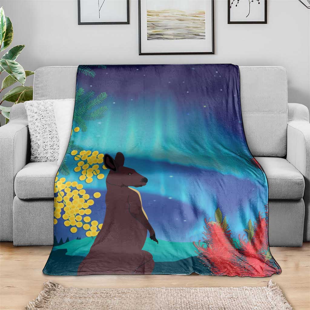 Australia Northern Lights Scenery Blanket