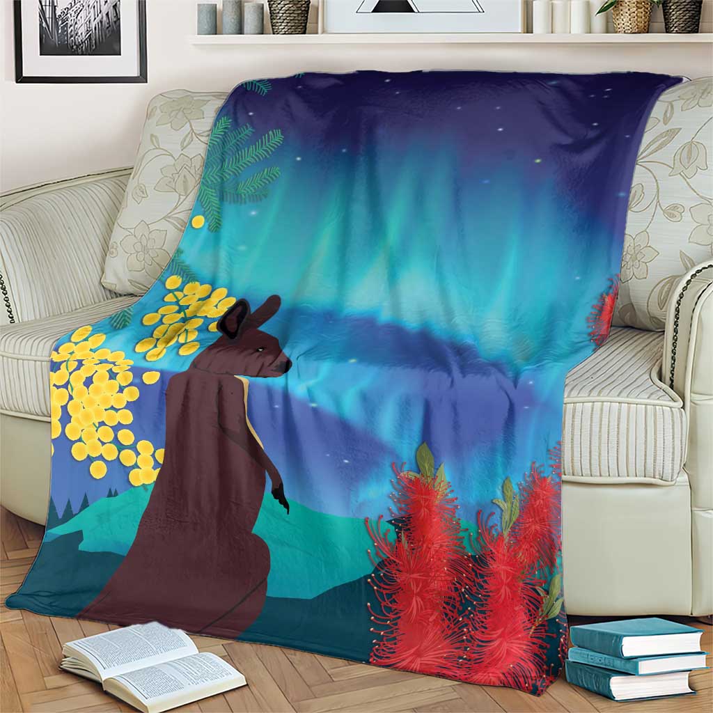 Australia Northern Lights Scenery Blanket