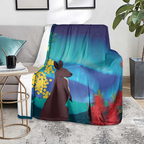 Australia Northern Lights Scenery Blanket