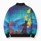 Australia Northern Lights Scenery Bomber Puffer Jacket