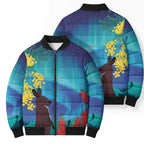 Australia Northern Lights Scenery Bomber Puffer Jacket