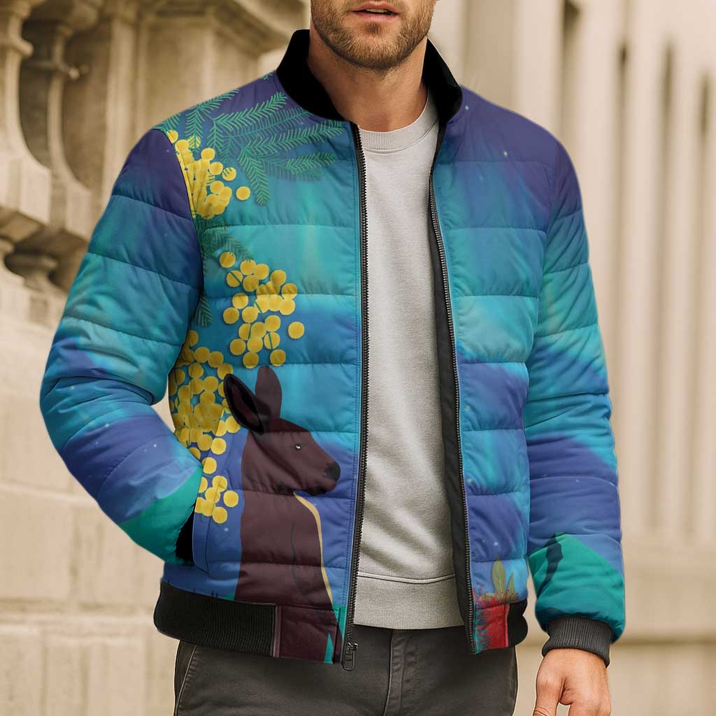 Australia Northern Lights Scenery Bomber Puffer Jacket