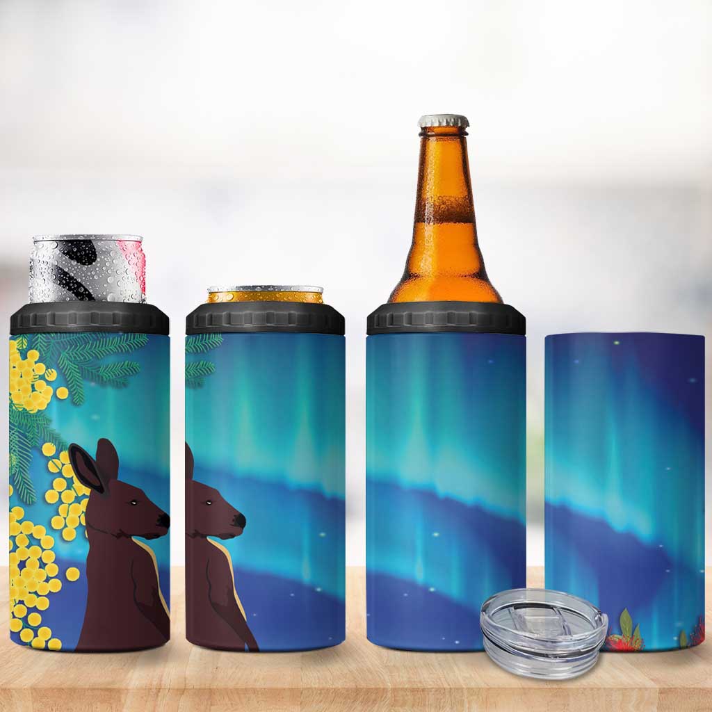 Australia Northern Lights Scenery 4 in 1 Can Cooler Tumbler
