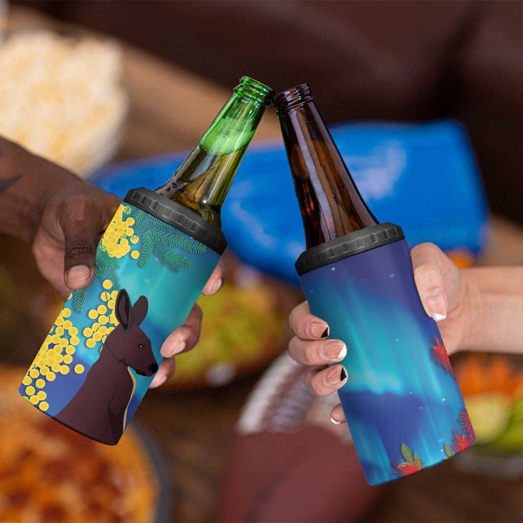 Australia Northern Lights Scenery 4 in 1 Can Cooler Tumbler