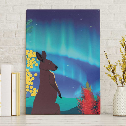 Australia Northern Lights Scenery Canvas Wall Art
