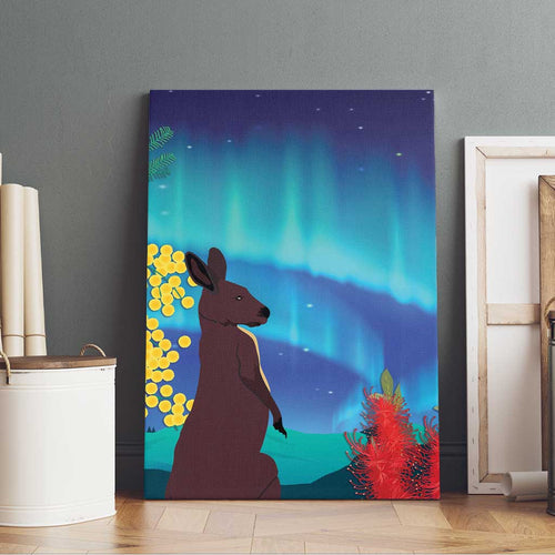 Australia Northern Lights Scenery Canvas Wall Art
