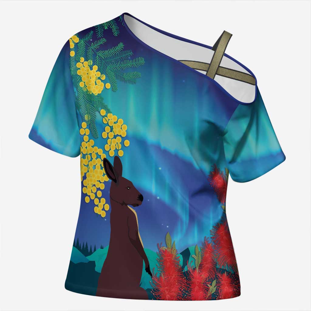 Australia Northern Lights Scenery Cross Shoulder Shirt