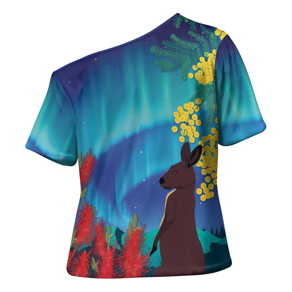 Australia Northern Lights Scenery Cross Shoulder Shirt