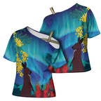 Australia Northern Lights Scenery Cross Shoulder Shirt