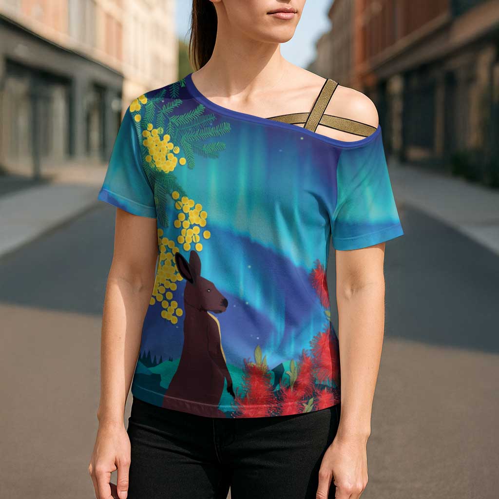 Australia Northern Lights Scenery Cross Shoulder Shirt