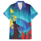 Australia Northern Lights Scenery Family Matching Long Sleeve Bodycon Dress and Hawaiian Shirt