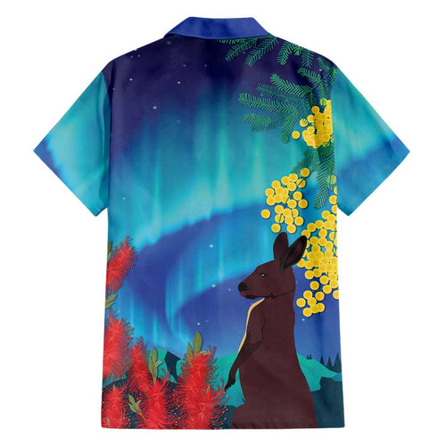 Australia Northern Lights Scenery Family Matching Mermaid Dress and Hawaiian Shirt