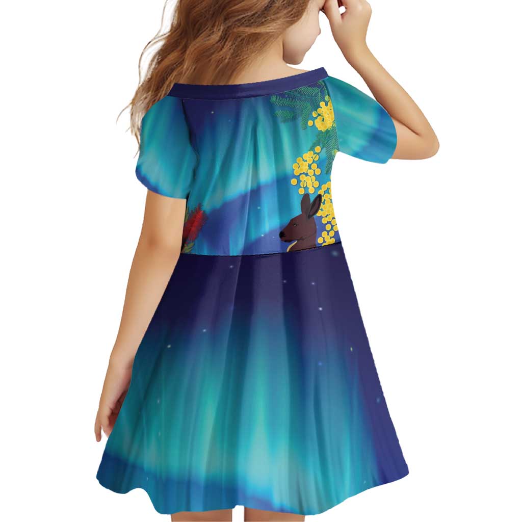 Australia Northern Lights Scenery Family Matching Tank Maxi Dress and Hawaiian Shirt