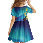 Australia Northern Lights Scenery Family Matching Tank Maxi Dress and Hawaiian Shirt