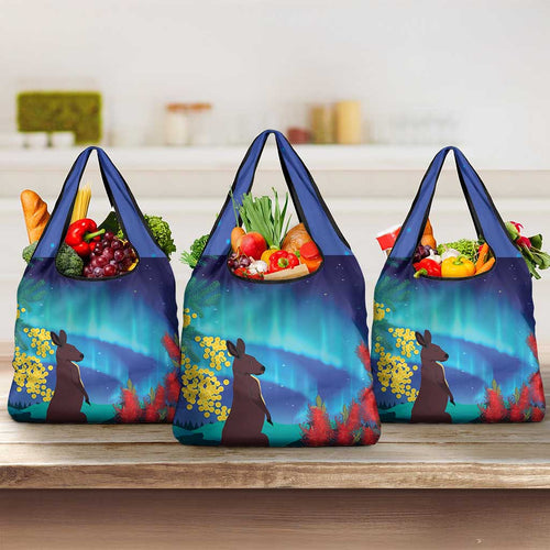 Australia Northern Lights Scenery Grocery Bag