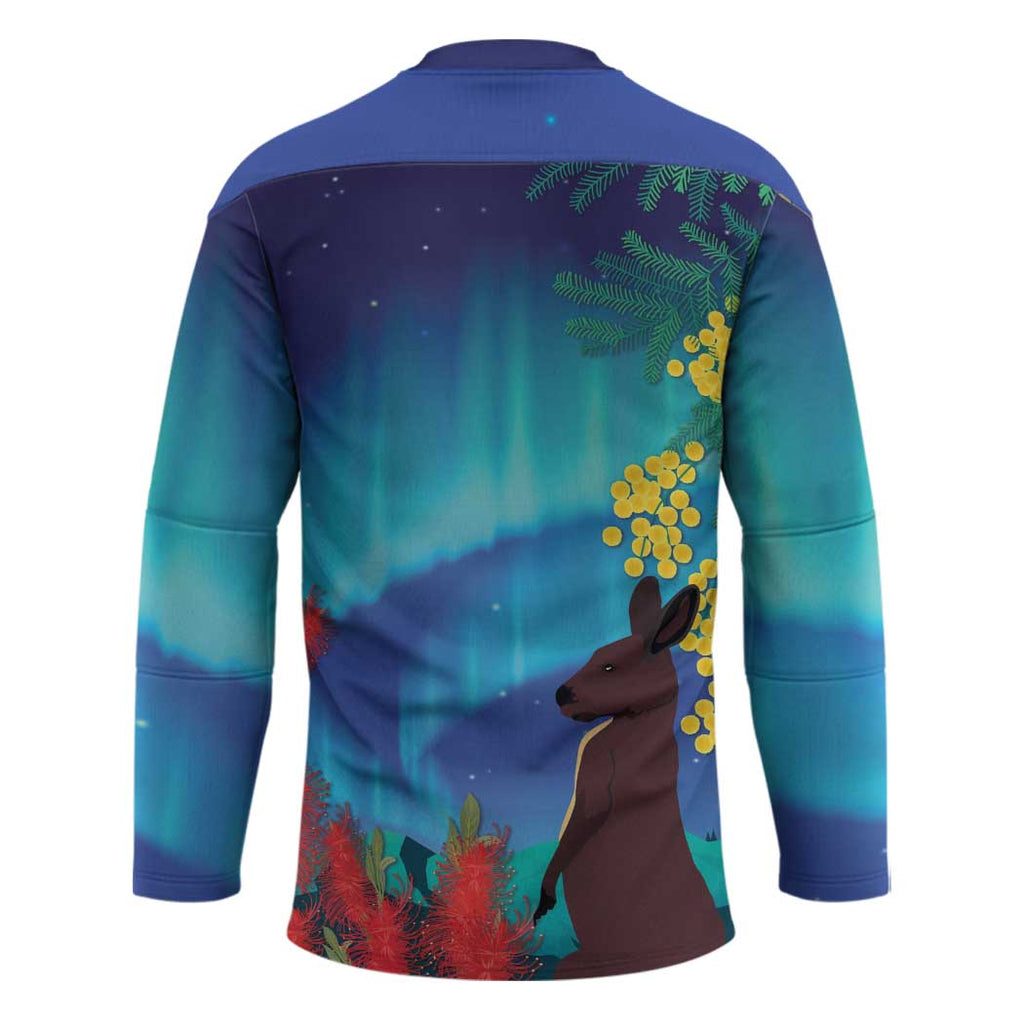 Australia Northern Lights Scenery Hockey Jersey