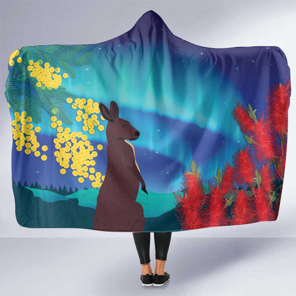 Australia Northern Lights Scenery Hooded Blanket