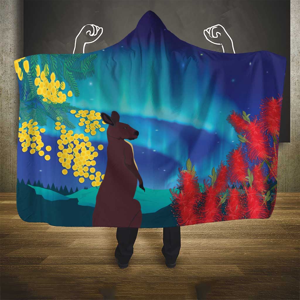 Australia Northern Lights Scenery Hooded Blanket