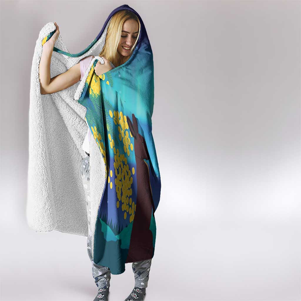 Australia Northern Lights Scenery Hooded Blanket