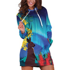 Australia Northern Lights Scenery Hoodie Dress