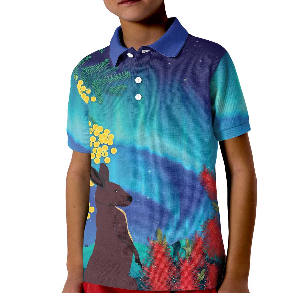 Australia Northern Lights Scenery Kid Polo Shirt