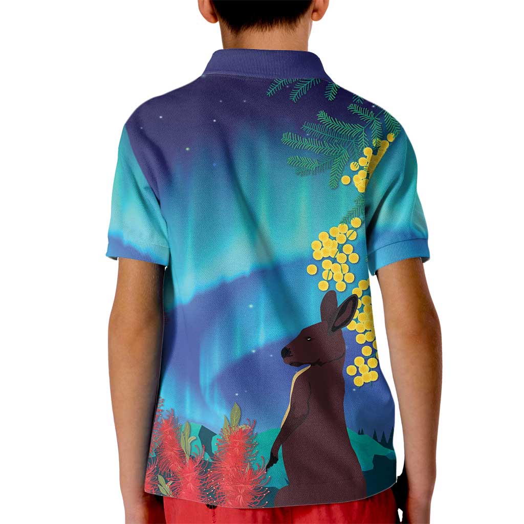 Australia Northern Lights Scenery Kid Polo Shirt