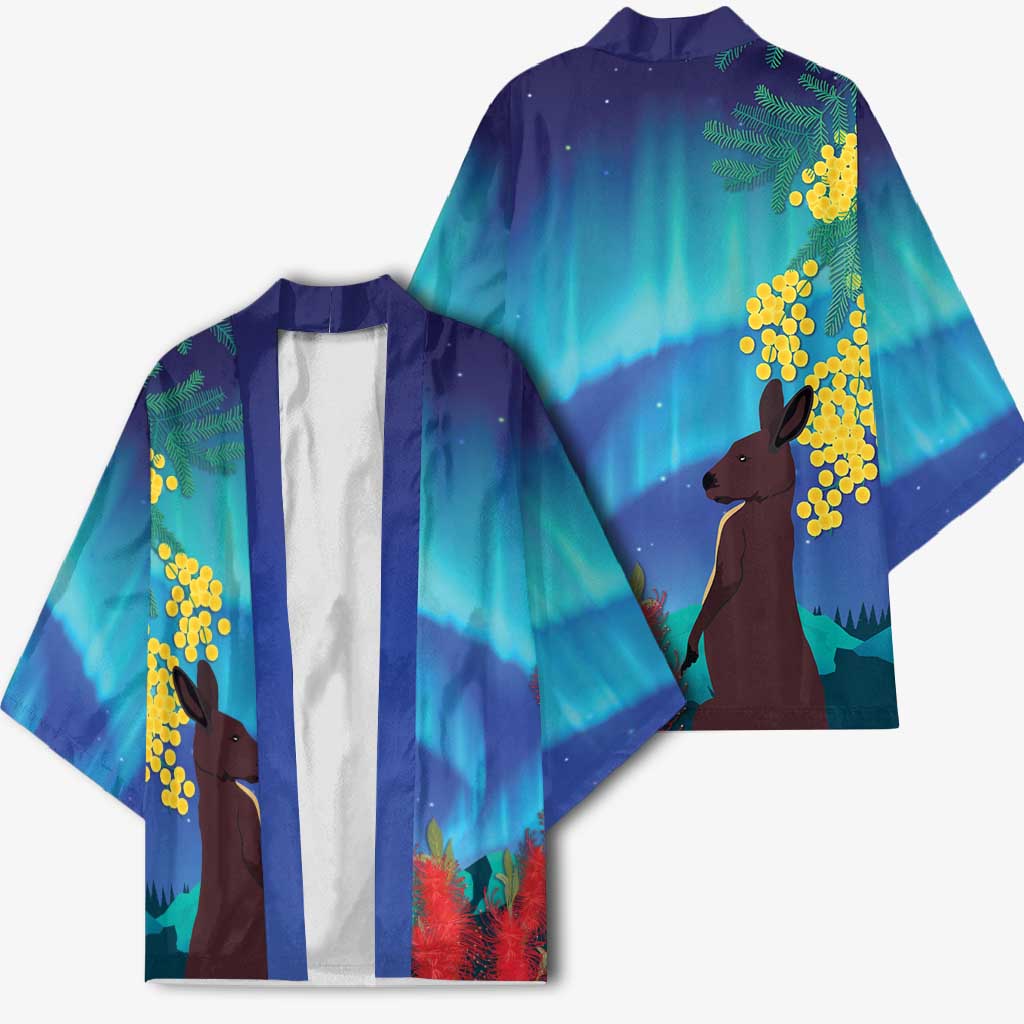 Australia Northern Lights Scenery Kimono