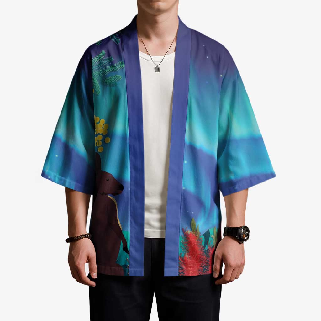 Australia Northern Lights Scenery Kimono