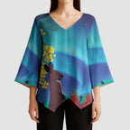 Australia Northern Lights Scenery Kimono Sleeve Blouse