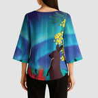 Australia Northern Lights Scenery Kimono Sleeve Blouse